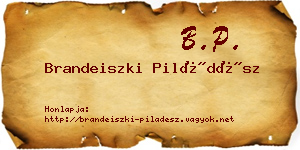 Brandeiszki Piládész névjegykártya
