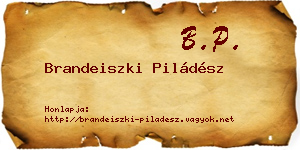 Brandeiszki Piládész névjegykártya